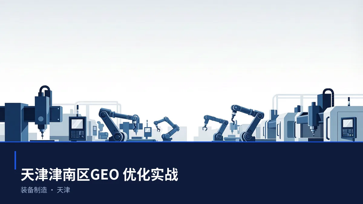 天津津南区GEO 优化：装备制造企业的区域内容怎么做